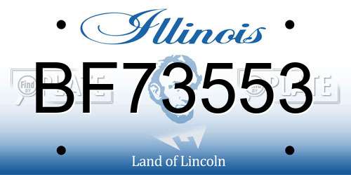 BF73553 Illinois License Plate