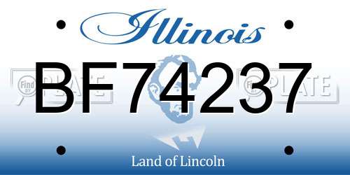 BF74237 Illinois License Plate