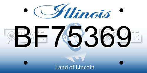 BF75369 Illinois License Plate