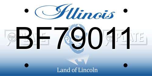 BF79011 Illinois License Plate