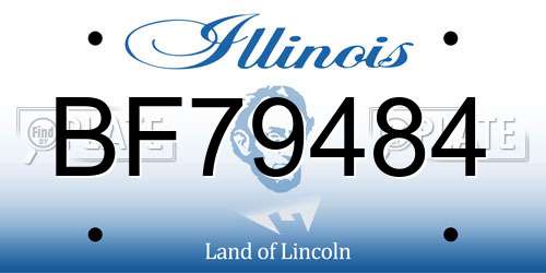 BF79484 Illinois License Plate