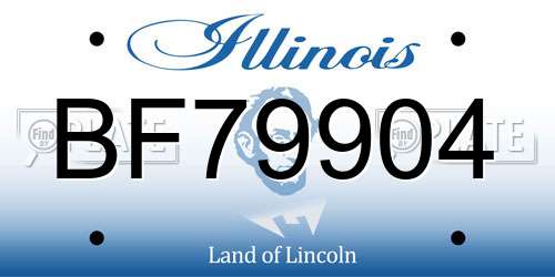BF79904 Illinois License Plate