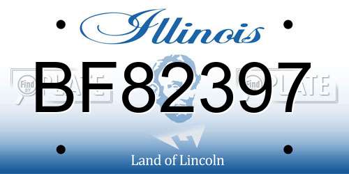 BF82397 Illinois License Plate
