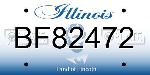 BF82472 Illinois License Plate