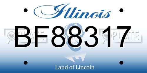 BF88317 Illinois License Plate