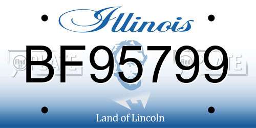 BF95799 Illinois License Plate