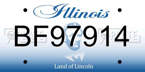 BF97914 Illinois License Plate