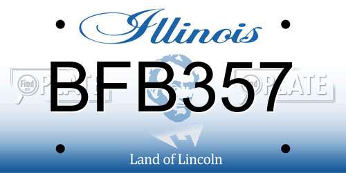 BFB357 Illinois License Plate