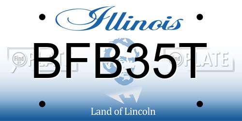 BFB35T Illinois License Plate