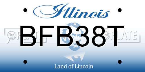 BFB38T Illinois License Plate