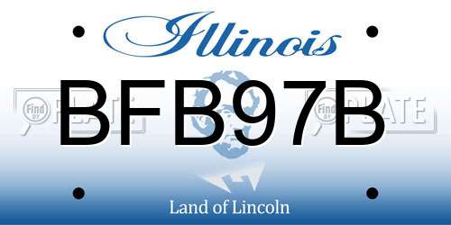 BFB97B Illinois License Plate