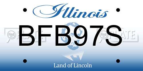 BFB97S Illinois License Plate
