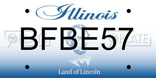 BFBE57 Illinois License Plate