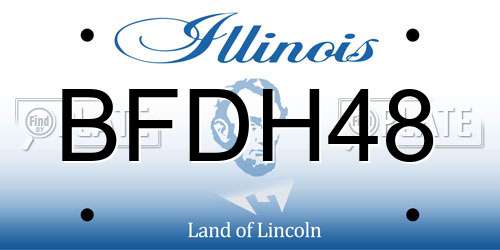 BFDH48 Illinois License Plate