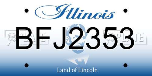 BFJ2353 Illinois License Plate