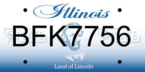 BFK7756 Illinois License Plate