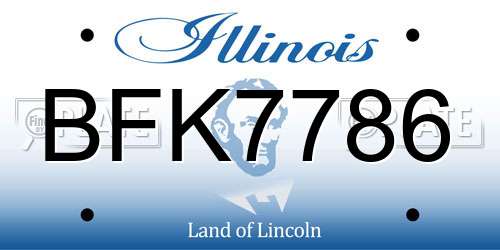 BFK7786 Illinois License Plate