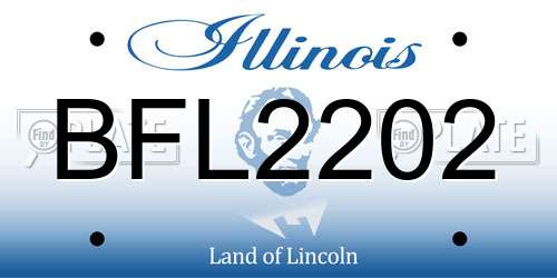 BFL2202 Illinois License Plate