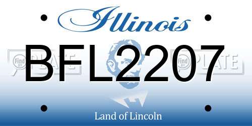 BFL2207 Illinois License Plate