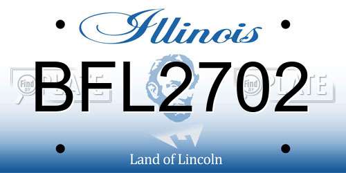 BFL2702 Illinois License Plate