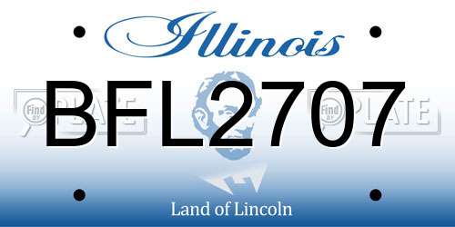 BFL2707 Illinois License Plate