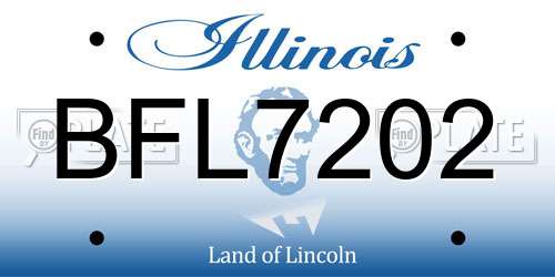 BFL7202 Illinois License Plate