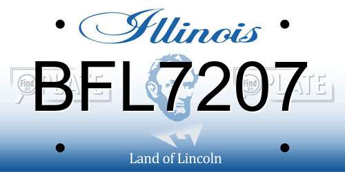 BFL7207 Illinois License Plate