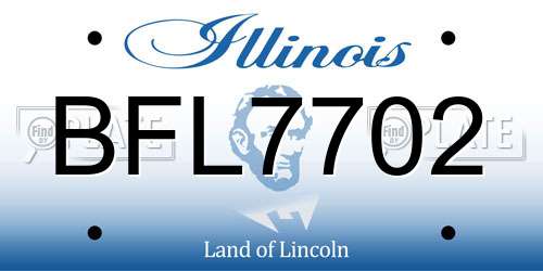 BFL7702 Illinois License Plate