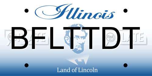 BFLTTDT Illinois License Plate