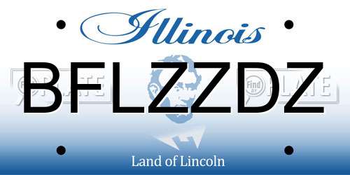 BFLZZDZ Illinois License Plate