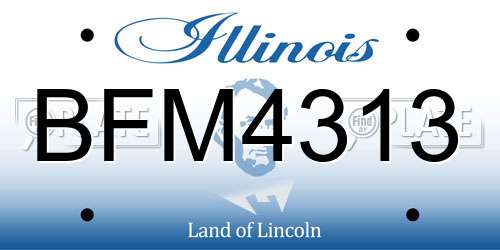 BFM4313 Illinois License Plate