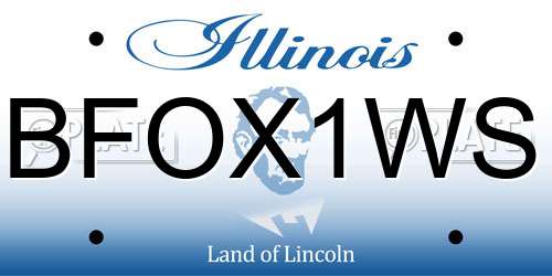 BFOX1WS Illinois License Plate