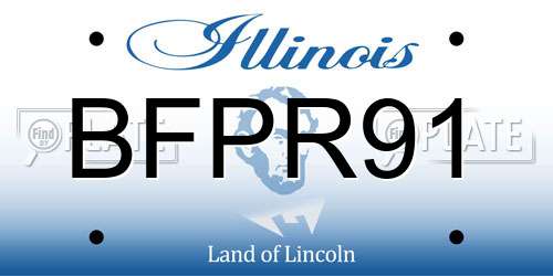 BFPR91 Illinois License Plate