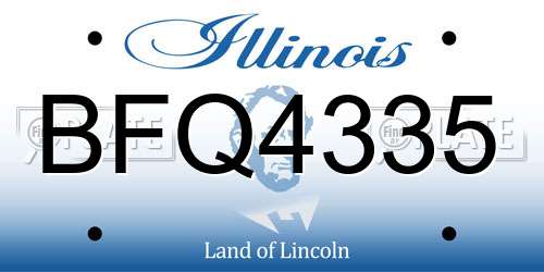BFQ4335 Illinois License Plate