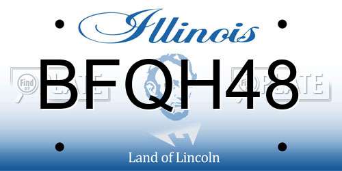 BFQH48 Illinois License Plate