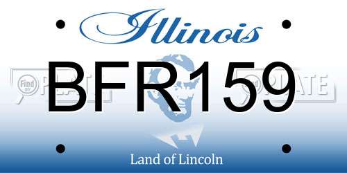 BFR159 Illinois License Plate