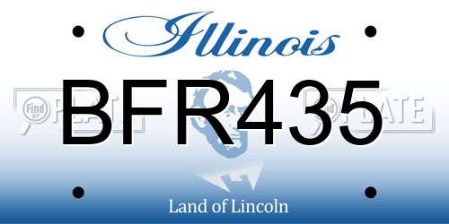 BFR435 Illinois License Plate