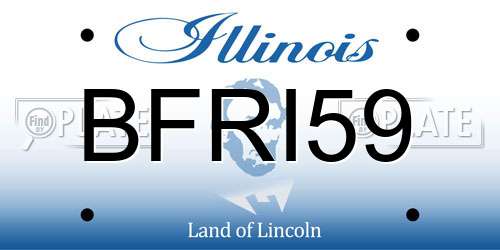 BFRI59 Illinois License Plate