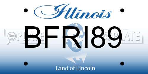BFRI89 Illinois License Plate