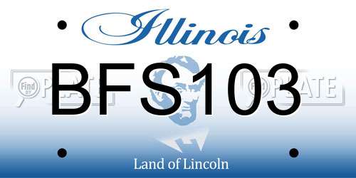 BFS103 Illinois License Plate