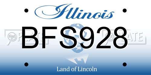 BFS928 Illinois License Plate