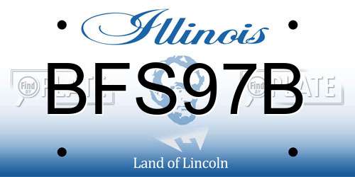 BFS97B Illinois License Plate