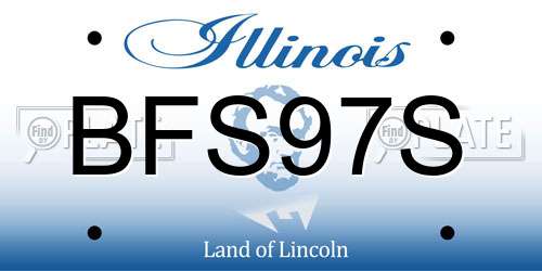 BFS97S Illinois License Plate