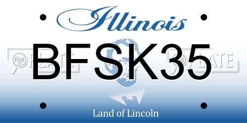 BFSK35 Illinois License Plate
