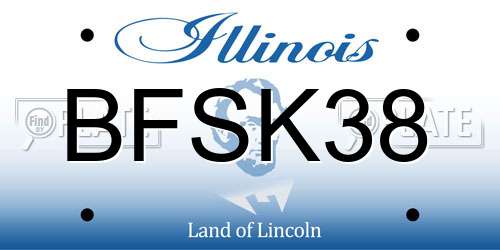 BFSK38 Illinois License Plate