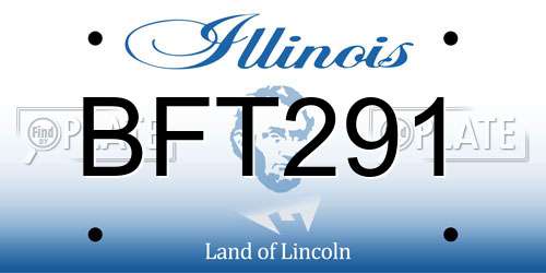 BFT291 Illinois License Plate