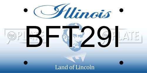 BFT29I Illinois License Plate