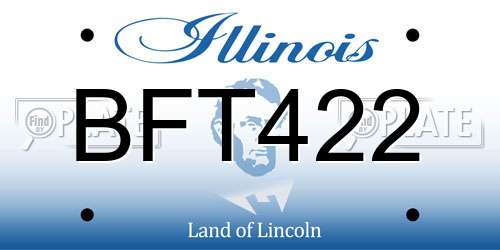 BFT422 Illinois License Plate