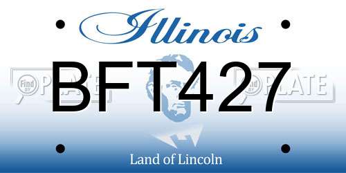 BFT427 Illinois License Plate