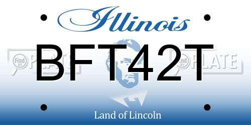 BFT42T Illinois License Plate